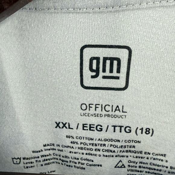 GM Camaro Graphic T-Shirt Youth XXL Gray Red Blue Short Sleeve Car Racing Tee - Picture 3 of 3